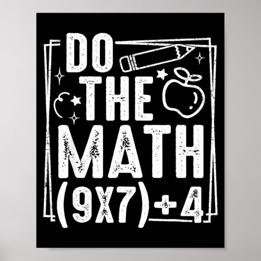 Do The Math 67 Meme 6 7 Funny Six Seven Women  ポスター (正面)