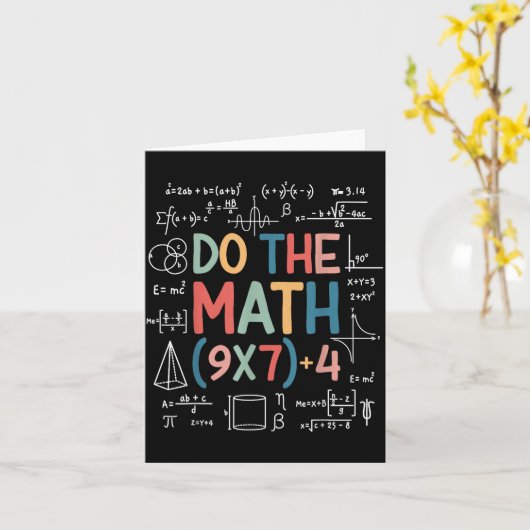 Do The Math 67 Meme Funny Six Seven Math Teacher M カード (黄色い花)