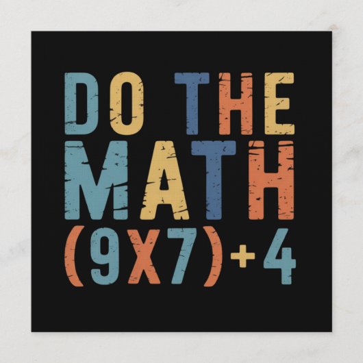 Do The Math 67 Meme Funny Six Seven Teacher  招待状 (正面)