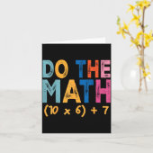 Do The Math 67 Meme Funny Six Seven Teacher Humor カード (黄色い花)