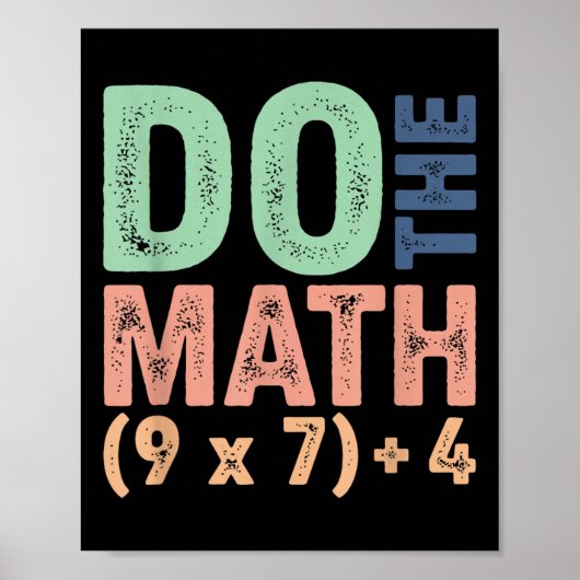 Do The Math 67 Meme Funny Six Seven Teacher Men Wo ポスター (正面)