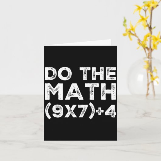 Do The Math 67 Meme Funny Six Seven Teacher Studen カード (黄色い花)