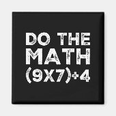 Do The Math 67 Meme Funny Six Seven Teacher Studen マグネット (正面)