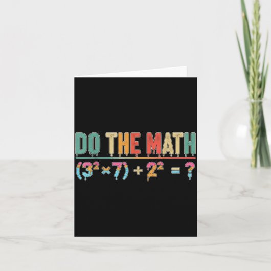 Do The Math 67 Meme Funny Teacher Six Seven Men Wo カード (正面)