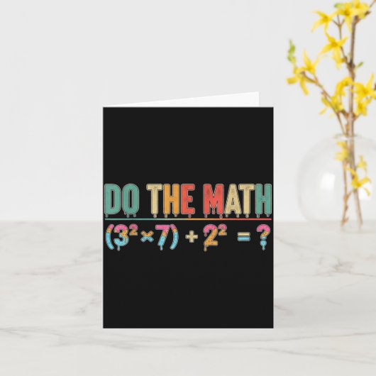 Do The Math 67 Meme Funny Teacher Six Seven Men Wo カード (黄色い花)