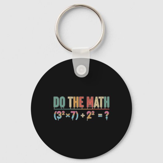 Do The Math 67 Meme Funny Teacher Six Seven Men Wo キーホルダー (正面)