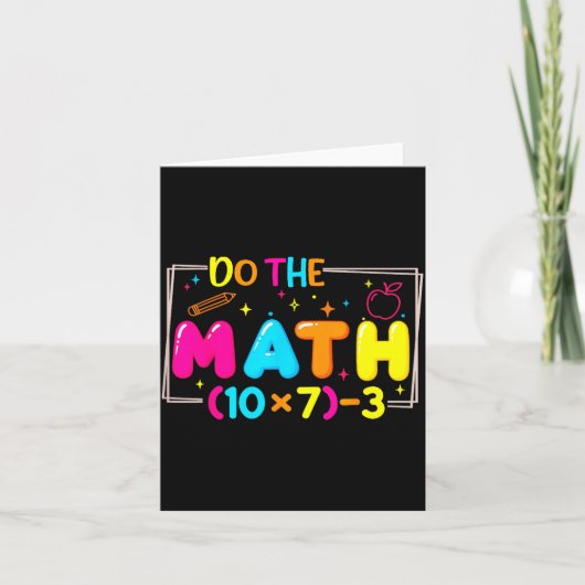 Do The Math 67 Teacher Meme Funny カード (正面)