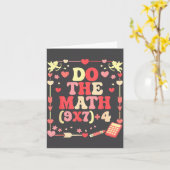 Do The Math Equation Valentine's Day Math Teacher カード (黄色い花)