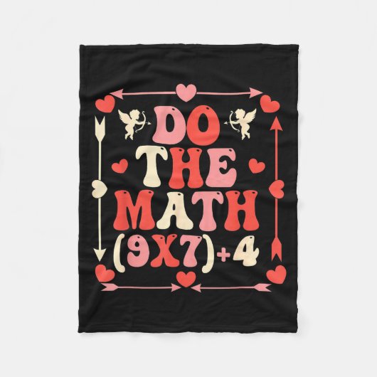 Do The Math Equation Valentine's Day Math Teacher  フリースブランケット (正面)
