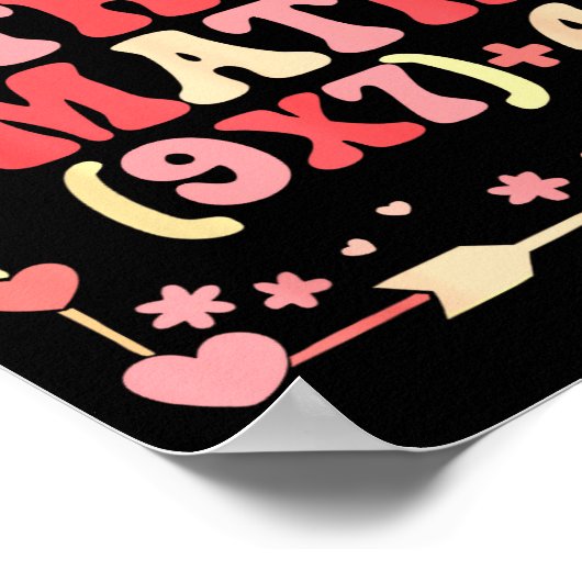 Do The Math Equation Valentine's Day Math Teacher  ポスター (角)