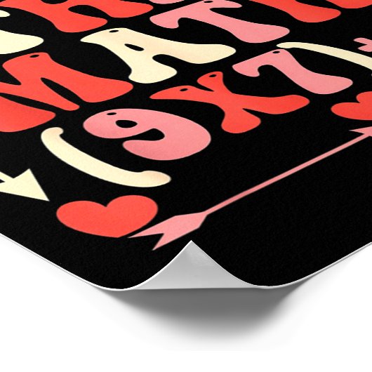 Do The Math Equation Valentine's Day Math Teacher  ポスター (角)