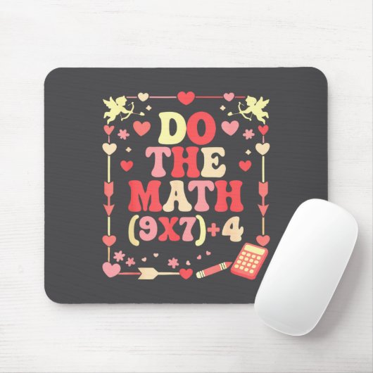 Do The Math Equation Valentine's Day Math Teacher  マウスパッド (マウス)