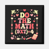 Do The Math Equation Valentine's Day Math Teacher  マグネット (正面)