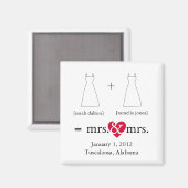 Do the Math Lesbian Save the Date Magnet マグネット (正面/裏面)