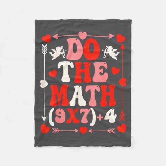 Do The Math Teacher 67 Meme Six Seven Valentine's  フリースブランケット (正面)