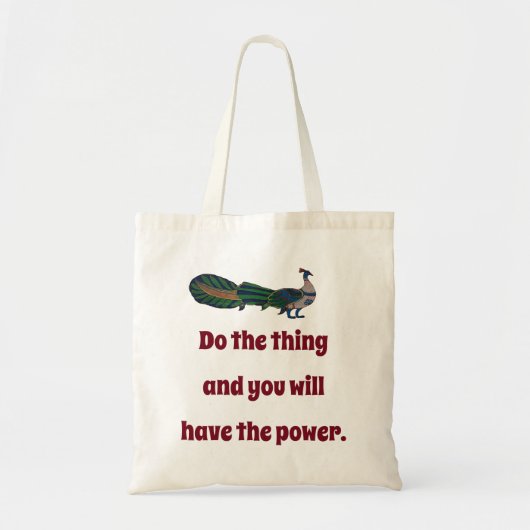 Do The Thing -自信引用文 トートバッグ (正面)