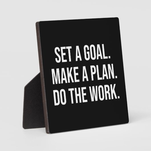 Do The Work - Success Hustle Gym やる気を起こさせる フォトプラーク (正面)