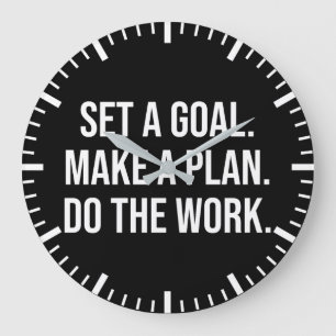 Do The Work - Success Hustle Gym やる気を起こさせる ラージ壁時計