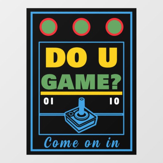 Do U Game? Multi Color ウィンドウサイン (シート)