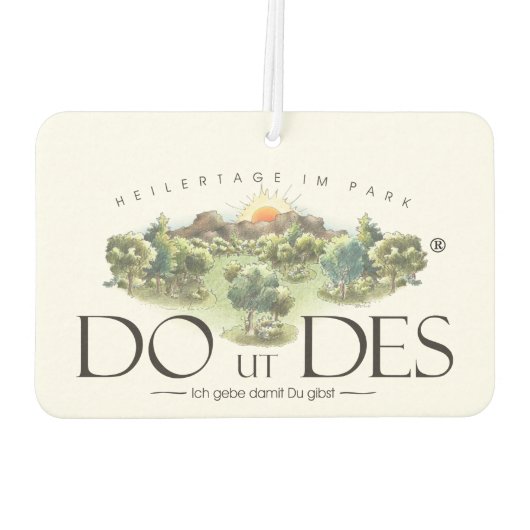 DO UT DES Logo als Autolufterfrischer カーエアーフレッシュナー (裏面)