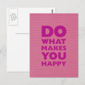 Do What Make You Happy Pink Notebook紙 ポストカード (正面/裏面)