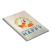 Do What Makes You Happy Sleepingキツネとハート ノートブック (右側)