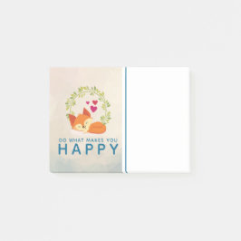 Do What Makes You Happy Sleepingキツネとハート ポストイット
