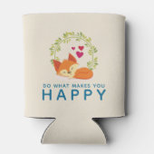 Do What Makes You Happy Sleepingキツネとハート 缶クーラー (裏面)