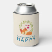 Do What Makes You Happy Sleepingキツネとハート 缶クーラー (缶裏面)