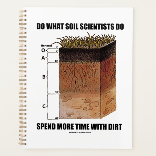 Do What Soil Scientists Do Spend More Time Dirt プランナー手帳 (正面)