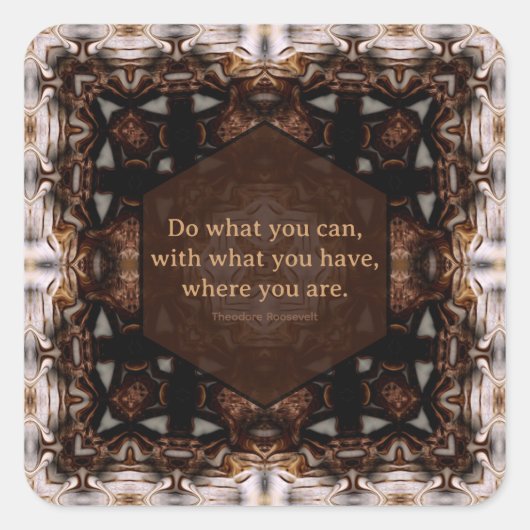 Do What You Can WoW Customizable Quote スクエアシール (正面)