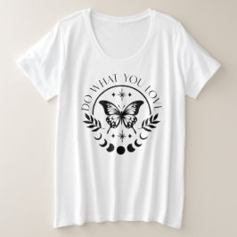Do What You Loveスピリチュアル魔法蝶Tシャツ プラスサイズTシャツ