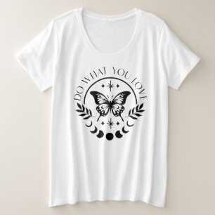 Do What You Loveスピリチュアル魔法蝶Tシャツ プラスサイズTシャツ