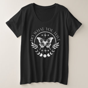 Do What You Loveスピリチュアル魔法蝶Tシャツ プラスサイズTシャツ