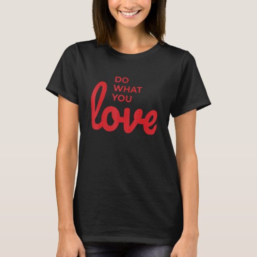 Do What You Loveモチベーション引用文Vint Tシャツ (正面)