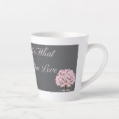 Do What You Love, Inspirational Floral Quote Gift カフェラテマグ (右)