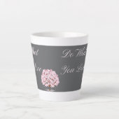 Do What You Love, Inspirational Floral Quote Gift カフェラテマグ (正面)