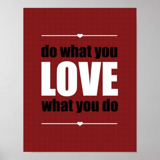 Do What You Love What You Do You Poster - Red ポスター (正面)