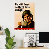 Do With Less -ヴィンテージWWII配給 ポスター (ホームオフィス)