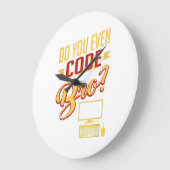 Do Yo Even Code Bro おもしろい Software Engineer ラージ壁時計 (傾斜)