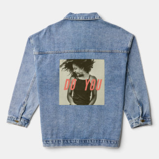 "Do You" グラフィックTシャツ - スタイルに自信を ソフト デニムジャケット