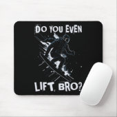 Do You Even Lift Bro - Funny Retro Snowboard Skiin マウスパッド (マウス)