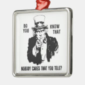 Do You Know That Nobody Cares That You Tele? メタルオーナメント (左)