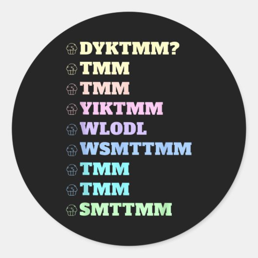 Do You Know The Muffin Man Dyktmm Nostalgia Funny  ラウンドシール (正面)