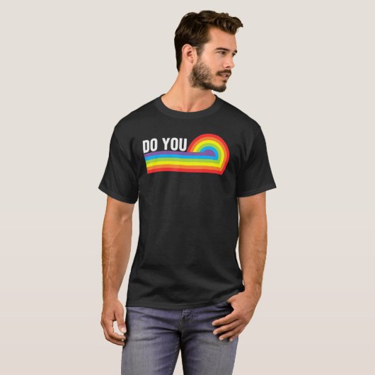 Do You LGBTQ Pride Lesbian Gay Trans Rainbow Ally  Tシャツ (正面フル)