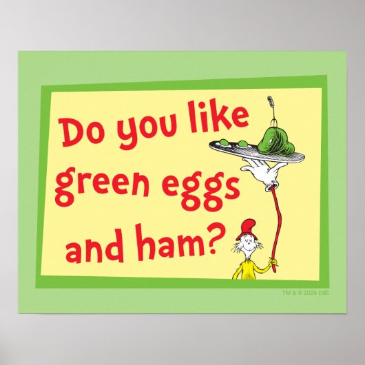 Do You Like Green Eggs and Ham? ポスター (正面)
