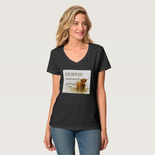 Do You Like My Coat Highland Cows Tシャツ (正面フル)