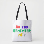 DO YOU REMEMBER ME Denim Jacket Tote Bag トートバッグ (正面)