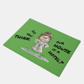 Do you think our house is a hotel? ドアマット (アングル)