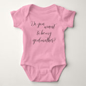Do You Want To Be My Godmother - Baby Bodysuit ベビーボディスーツ (正面)